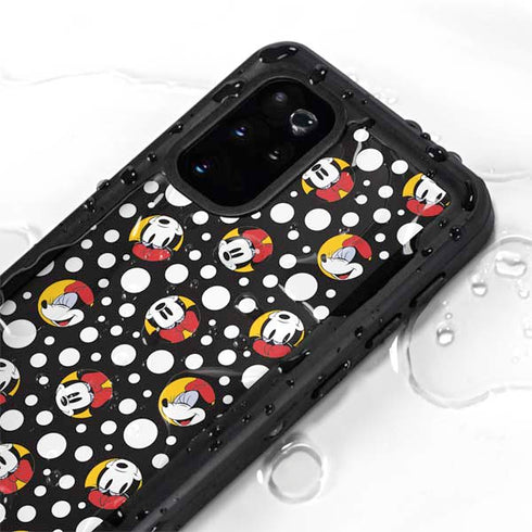 Disney Minnie Mouse Bubbles Face Pattern Galaxy S20 Plus Waterproof Case