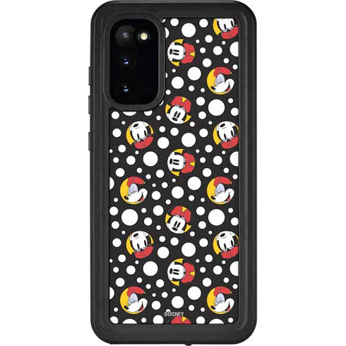 Disney Minnie Mouse Bubbles Face Pattern Galaxy S20 Waterproof Case