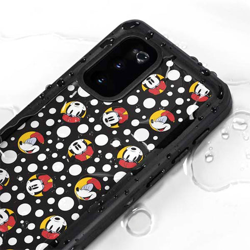Disney Minnie Mouse Bubbles Face Pattern Galaxy S20 Waterproof Case