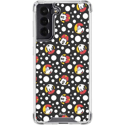 Disney Minnie Mouse Bubbles Face Pattern Galaxy S21 5G Clear Case