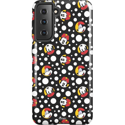 Disney Minnie Mouse Bubbles Face Pattern Galaxy S21 5G Pro Case