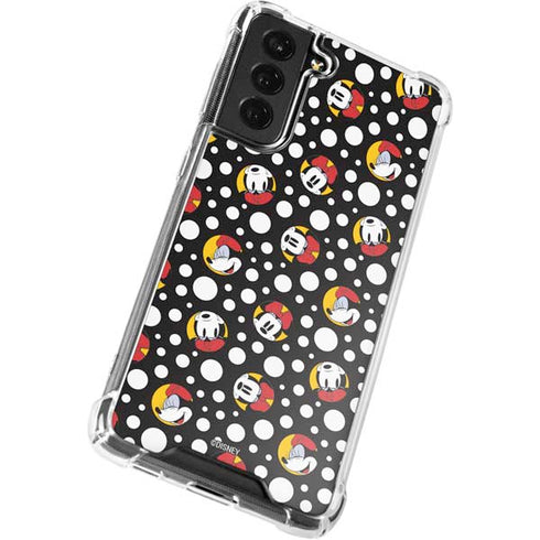 Disney Minnie Mouse Bubbles Face Pattern Galaxy S21 FE Clear Case