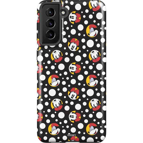 Disney Minnie Mouse Bubbles Face Pattern Galaxy S21 FE Pro Case