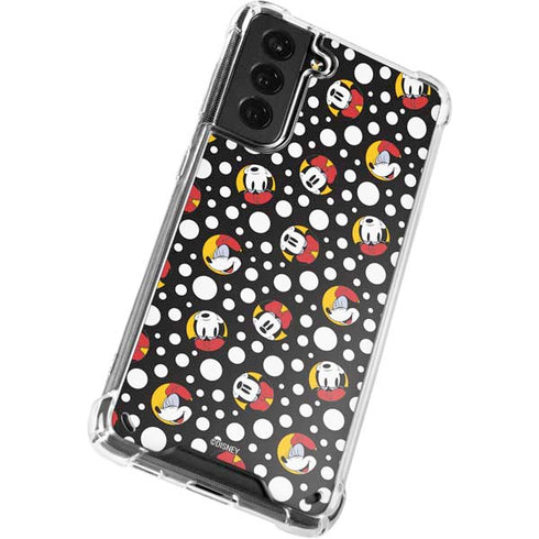 Disney Minnie Mouse Bubbles Face Pattern Galaxy S21 Plus 5G Clear Case
