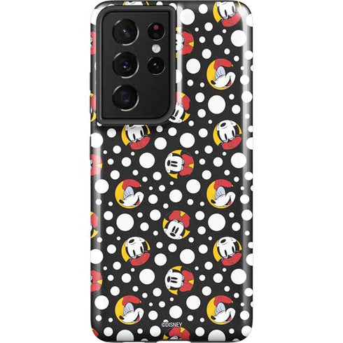 Disney Minnie Mouse Bubbles Face Pattern Galaxy S21 Ultra 5G Pro Case