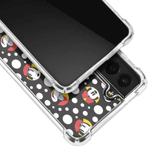 Disney Minnie Mouse Bubbles Face Pattern Galaxy S22 Clear Case