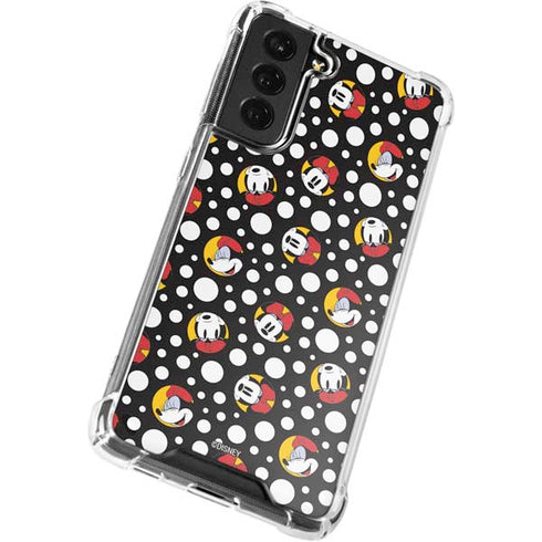 Disney Minnie Mouse Bubbles Face Pattern Galaxy S22 Plus Clear Case