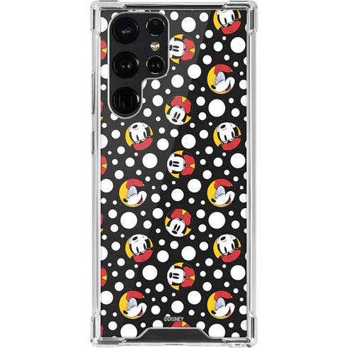 Disney Minnie Mouse Bubbles Face Pattern Galaxy S22 Ultra Clear Case