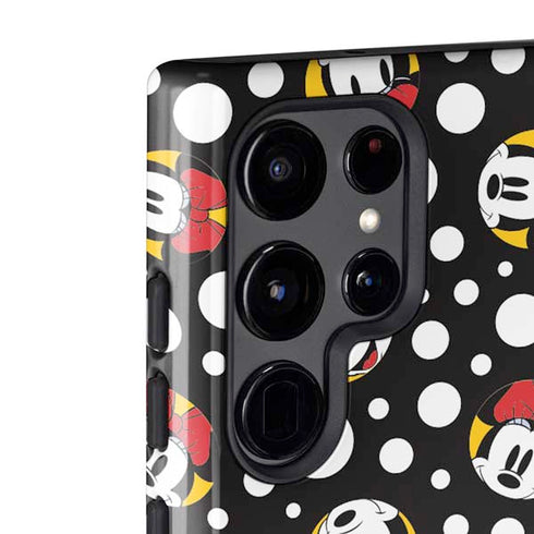 Disney Minnie Mouse Bubbles Face Pattern Galaxy S22 Ultra Pro Case