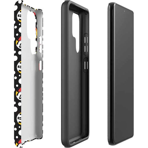 Disney Minnie Mouse Bubbles Face Pattern Galaxy S22 Ultra Pro Case