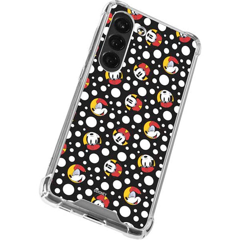 Disney Minnie Mouse Bubbles Face Pattern Galaxy S23 Clear Case