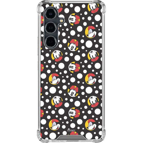 Disney Minnie Mouse Bubbles Face Pattern Galaxy S23 FE Clear Case