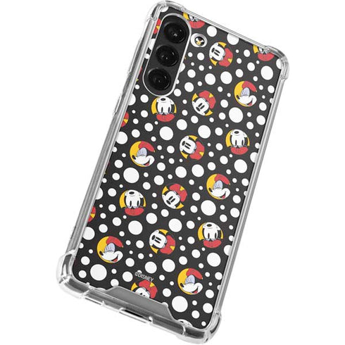 Disney Minnie Mouse Bubbles Face Pattern Galaxy S23 Plus Clear Case
