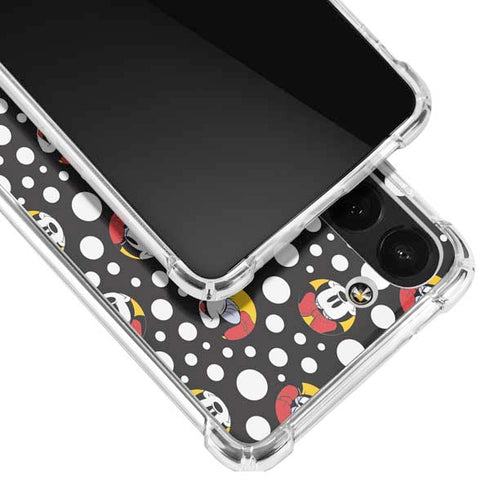 Disney Minnie Mouse Bubbles Face Pattern Galaxy S23 Plus Clear Case