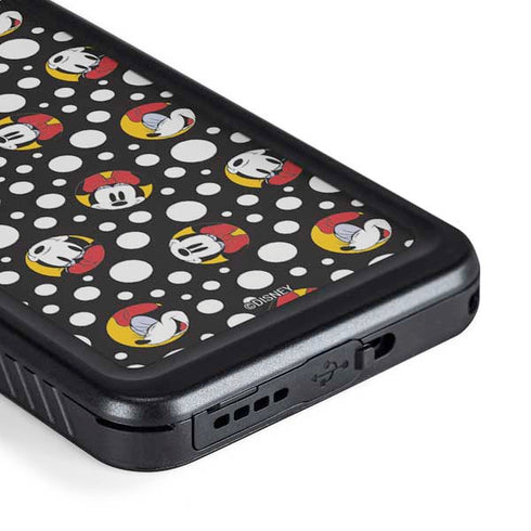 Disney Minnie Mouse Bubbles Face Pattern Galaxy S23 Plus Waterproof Case