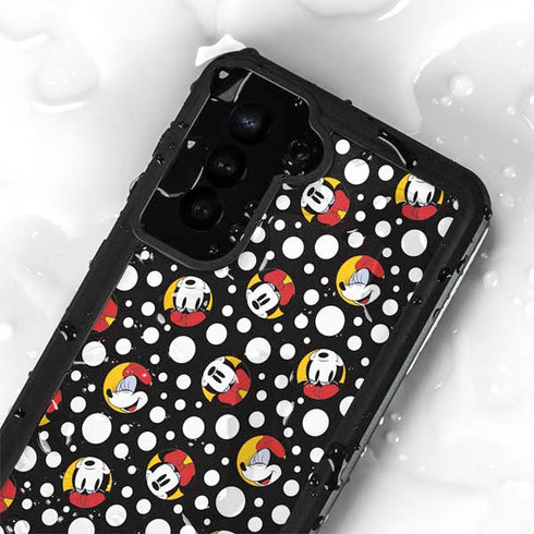 Disney Minnie Mouse Bubbles Face Pattern Galaxy S23 Plus Waterproof Case