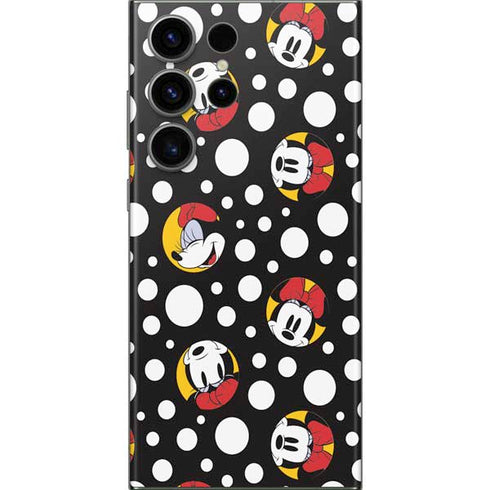 Disney Minnie Mouse Bubbles Face Pattern Galaxy S23 Ultra Skin