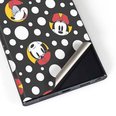 Disney Minnie Mouse Bubbles Face Pattern Galaxy S23 Ultra Skin