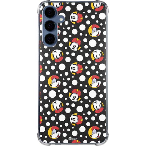 Disney Minnie Mouse Bubbles Face Pattern Galaxy S24 Clear Case