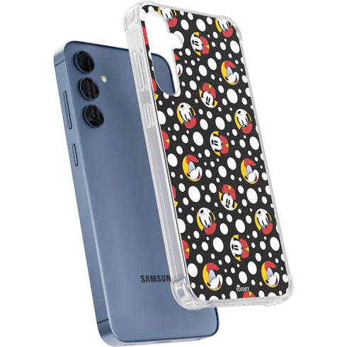 Disney Minnie Mouse Bubbles Face Pattern Galaxy S24 Clear Case