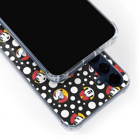Disney Minnie Mouse Bubbles Face Pattern Galaxy S24 Clear Case