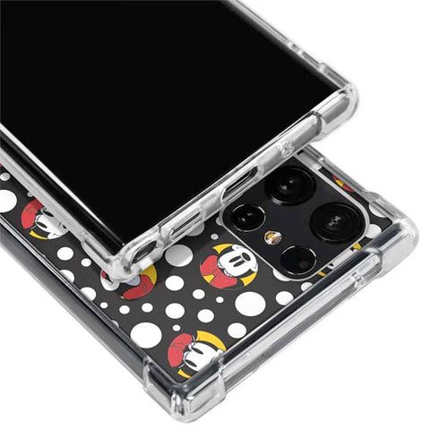 Disney Minnie Mouse Bubbles Face Pattern Galaxy S24 Ultra Clear Case