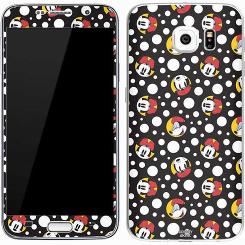 Disney Minnie Mouse Bubbles Face Pattern Galaxy S7 Skin