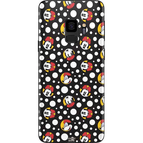 Disney Minnie Mouse Bubbles Face Pattern Galaxy S9 Skin