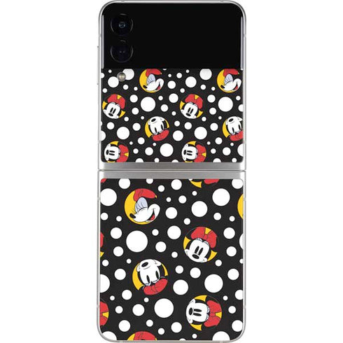 Disney Minnie Mouse Bubbles Face Pattern Galaxy Z Flip3 5G Skin