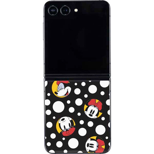 Disney Minnie Mouse Bubbles Face Pattern Galaxy Z Flip5 5G Skin