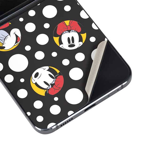 Disney Minnie Mouse Bubbles Face Pattern Galaxy Z Flip5 5G Skin
