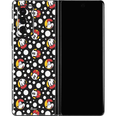 Disney Minnie Mouse Bubbles Face Pattern Galaxy Z Fold2 5G Skin