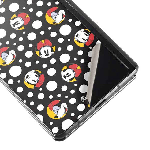 Disney Minnie Mouse Bubbles Face Pattern Galaxy Z Fold2 5G Skin