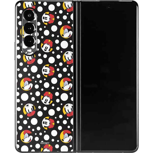 Disney Minnie Mouse Bubbles Face Pattern Galaxy Z Fold3 5G Skin