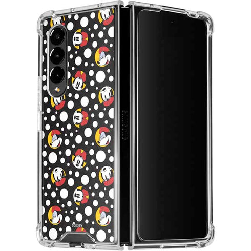 Disney Minnie Mouse Bubbles Face Pattern Galaxy Z Fold4 5G Clear Case