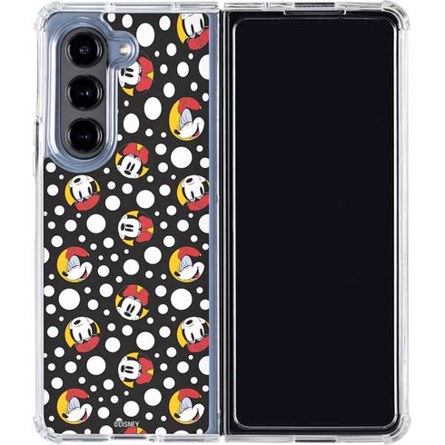 Disney Minnie Mouse Bubbles Face Pattern Galaxy Z Fold5 5G Clear Case