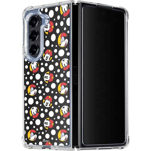 Disney Minnie Mouse Bubbles Face Pattern Galaxy Z Fold5 5G Clear Case