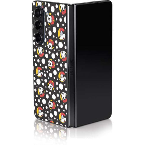 Disney Minnie Mouse Bubbles Face Pattern Galaxy Z Fold5 5G Skin