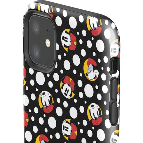 Disney Minnie Mouse Bubbles Face Pattern iPhone 11 Impact Case