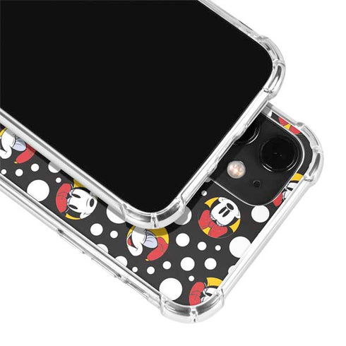 Disney Minnie Mouse Bubbles Face Pattern iPhone 12 Clear Case