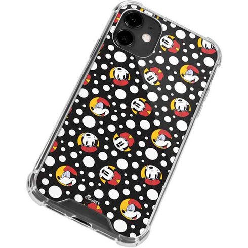 Disney Minnie Mouse Bubbles Face Pattern iPhone 12 Clear Case