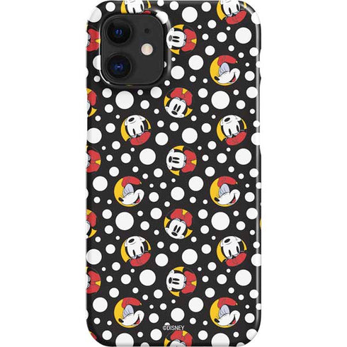 Disney Minnie Mouse Bubbles Face Pattern iPhone 12 Mini Lite Case