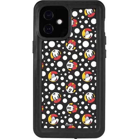 Disney Minnie Mouse Bubbles Face Pattern iPhone 12 Mini Waterproof Case
