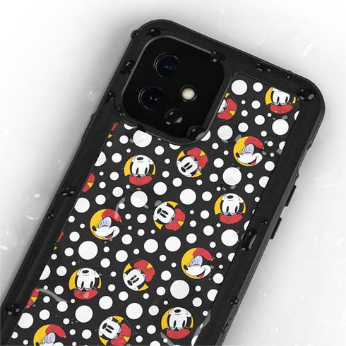 Disney Minnie Mouse Bubbles Face Pattern iPhone 12 Mini Waterproof Case