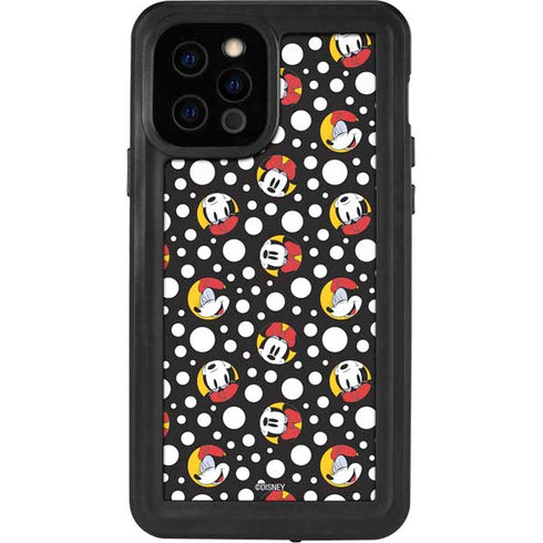 Disney Minnie Mouse Bubbles Face Pattern iPhone 12 Pro Waterproof Case