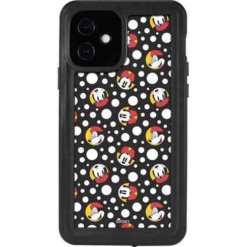 Disney Minnie Mouse Bubbles Face Pattern iPhone 12 Waterproof Case