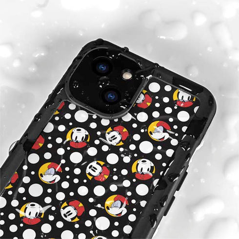 Disney Minnie Mouse Bubbles Face Pattern iPhone 13 Mini Waterproof Case