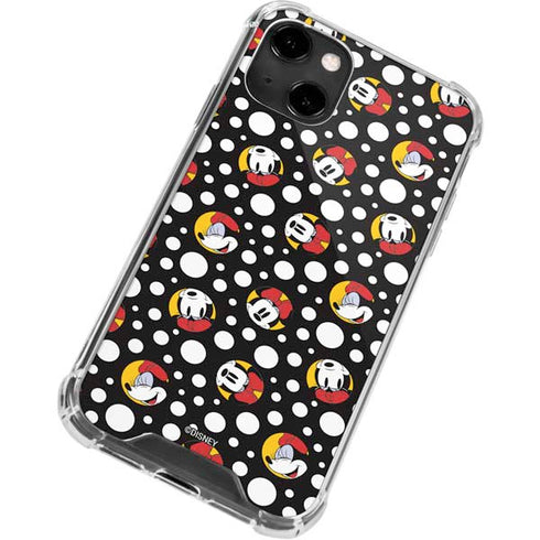 Disney Minnie Mouse Bubbles Face Pattern iPhone 14 Clear Case