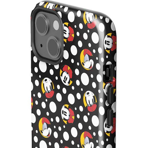 Disney Minnie Mouse Bubbles Face Pattern iPhone 15 Plus Impact Case