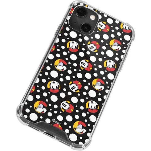 Disney Minnie Mouse Bubbles Face Pattern iPhone 14 Plus Clear Case